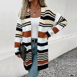 Women Knitted Sweater Autumn and Winter Long Cardigan