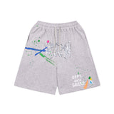 Gallery Dept Shorts Hand Painted Splash Ink Graffiti Casual Shorts