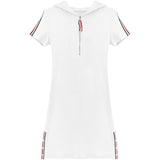Women Dresses Hooded Sexy Short Sleeve Zipper Dress