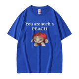 Funny Apple Cat Meme T-Shirt You Are Such A Peach Print