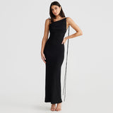 Women Dresses Sexy Backless Hollow Split Dress