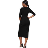 Women Dress Autumn and Winter Dress Knitted Sheath Dress