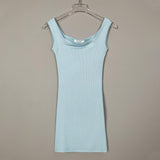 Women Dresses Spaghetti Straps Sleeveless Dress Hip Skirt
