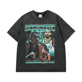 Men's T Shirt Old Short-Sleeved T-shirt Men's and Women's Hip Hop Couple Half-Sleeved Top Summer