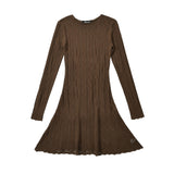 Women Dresses Summer round Neck Hollow Dress Sexy Skirt (Xds0414)