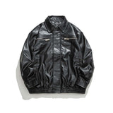 Unisex Shirts Fall Multi-Pocket Leather Coat