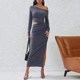 Women Dress Fall/Winter Slim Sexy Cutout Hip Bag Party Dress