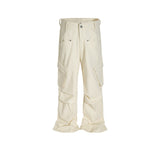 MIJKO Men's Vintage Pants MIJKO Men's Women's Wide-Foot Pleated Trousers Casual Overalls