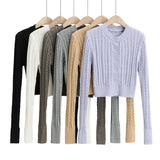 Women Sweater Knitwear Retro Short Knitwear Spring and Autumn Sweater Cardigan