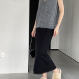 Women Knitted Skirt Fall/Winter Knitted Dress Tassel