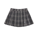 Women Skirt Plaid Pleated Skirt Girls Summer Short Skirt A- Line Skirt