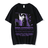 2024Anime Print Serial Experiments Lain  Cotton T-Shirt