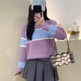 Women Knitwear Autumn and Winter round Neck Knitwear Loose Sweater
