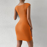 Women Dress Spring and Summer Sexy Nightclub Skirt Sleeveless Knitted Hip Spaghetti Straps Dress