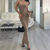 Women Dresses Winter Sexy Backless Cutout Sling Dress