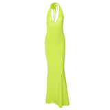Women Dresses Spring Sexy V-neck Backless Dress