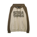 Men Hoodie Fall/Winter Vintage Letter Print Color Stitching Hoodie