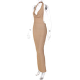 Women Dresses Summer Sexy Backless Sleeveless Slim Fit Dress