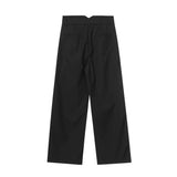 Men Sweatpants Solid Color Draping Effect Suit Pants Casual Pants Straight-Leg Trousers