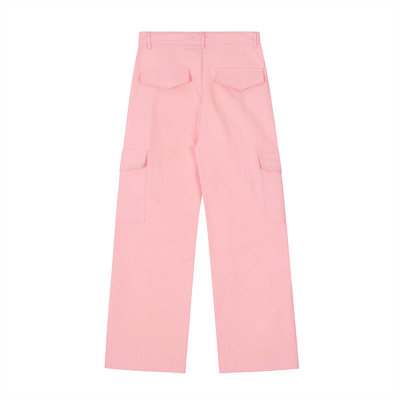 Men Sweatpants Streamers Workwear Pants Men's Loose Casual Straight-Leg Wide-Leg Pants