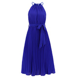 Women Date Dress Sexy Slim-Fit Pleated Dress Summer Dress