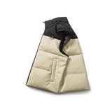 Unisex Winter Cotton Coat Stitching Pleated Fabric Stand Collar down Vest