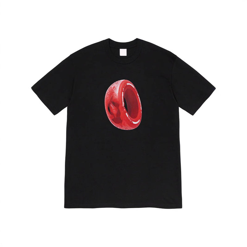 Mens T-shirts 20FW Tire tee Short Sleeve T-Shirt Cotton Crew Neck Bottom Shirt