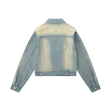 Women Jacket Washed and Worn Denim Short Coat Vintage Jacket