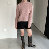 Women Winter Knitted Sweater Loose-Fitting Long Sleeve Sweater Sweater 1t8849