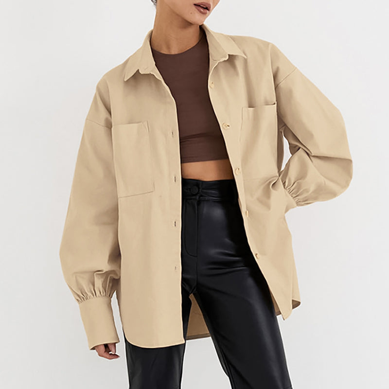 Women Trench Coat Winter Vintage Casual Loose Jacket