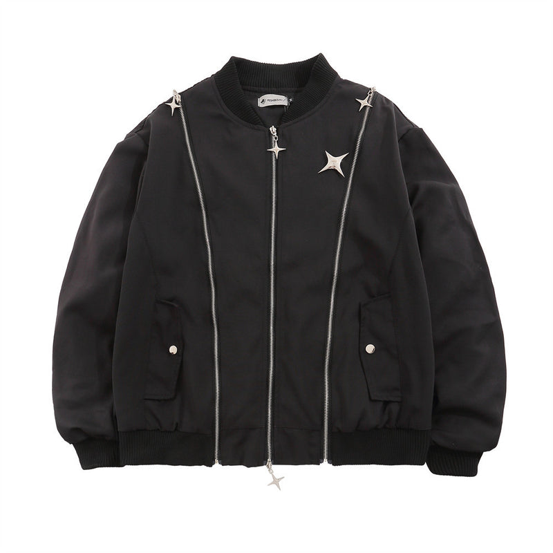 Men Jacket Coat Jacket Men's Autumn and Winter Loose Boxer Brooch Coat