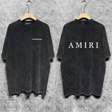 Amiri T-shirt Washed and Worn Retro Short Sleeve T-shirt