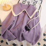Women Knitwear Autumn and Winter Sweater Female Loose Knitted Cardigan