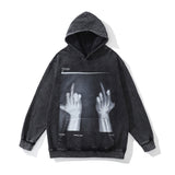 Men Hoodie Dark Portrait Printed Hoodie