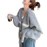 Women Knitwear Fall/Winter V-neck Sweater Coat Loose Knitted Cardigan