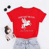 Y2k Women  Cotton T Shirt Sound Percy Jackson T-shirt Camp