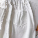 Women Sweatpants Loose Wide-Leg Straight Pants White Casual Pants