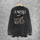 Amiri Long-Sleeve Shirt Python Pattern Vintage Long Sleeve T-shirt