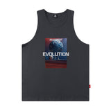 Men Vest Sports Sleeveless T-shirt Oversize Basketball Vest