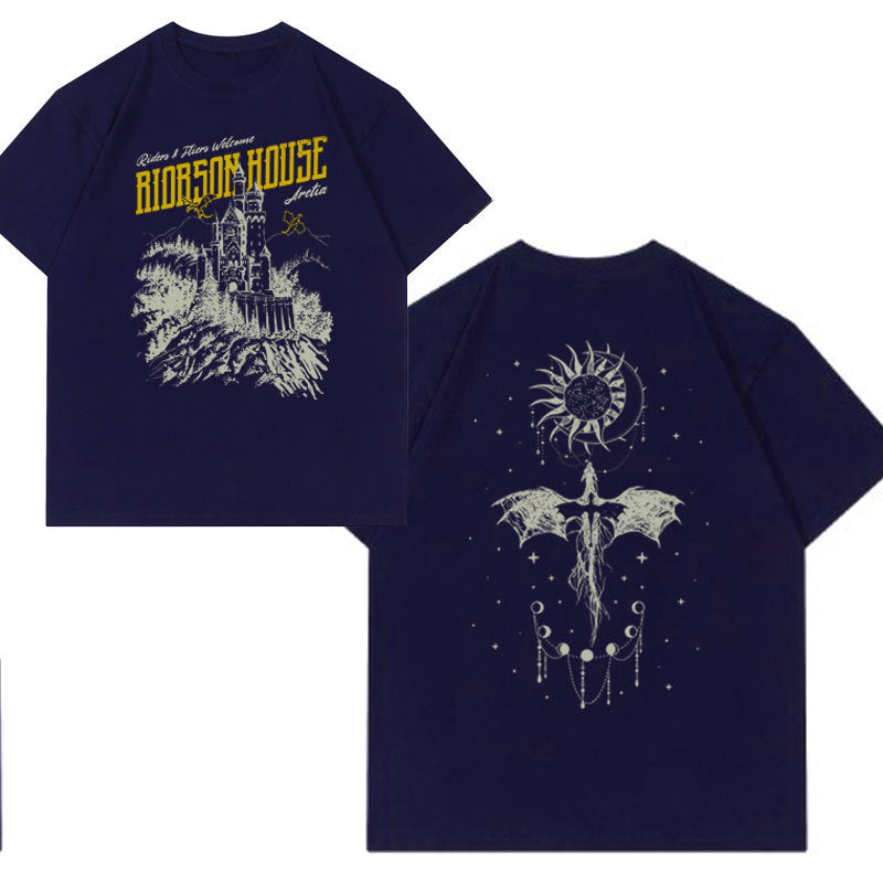 Basgiath War College Fourth Wing Dragon Rider Graphic T Shirt