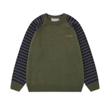 Unisex Sweater Autumn Raglan Sleeve Embroidered Sweater