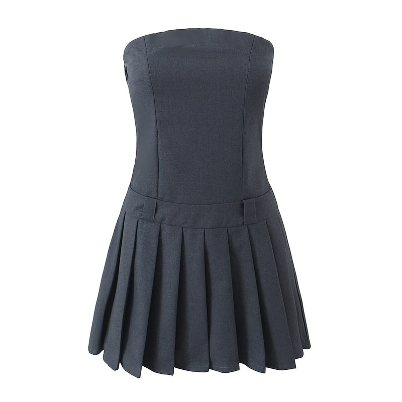 Women Dresses Summer Tube Top Dress Sexy Skirt (Xds0414)