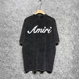 Amiri T Shirts Washed and Worn Retro Short Sleeve T-shirt