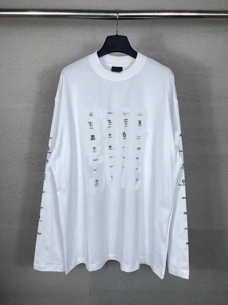 Men T-shirts Paris LOGO Long Sleeve T-Shirt Loose Casual Bottom Shirt