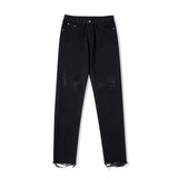 Men Jeans Ripped Black Slim Jeans
