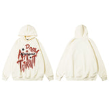 Men Hoodie Letter Graffiti Hooded Sweater Men Retro Baggy Coat