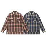 Unisex Jacket Fall Plaid Cardigan