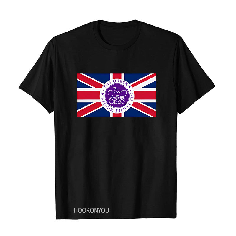 Inspired by Queen's Platinum Jubilee 2022 Elizabeth 70 Years T-shirt Printed round Neck