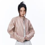Women Jacket Short PU Leather Coat Racing Suit