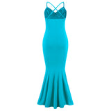 Women Date Dress Summer Sexy Slim Strap Fishtail Skirt